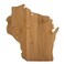Totally Bamboo Wisconsin State Shaped Bamboo Serving and Cutting Board