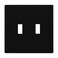 ENERLITES Screwless Double Toggle Light Switch Wall Plate Cover, Black