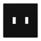 ENERLITES Screwless Double Toggle Light Switch Wall Plate Cover, Black