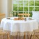 BrekSdat Lace Tablecloth Waterproof Fabric Washable Beige 70inch Round