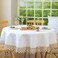 BrekSdat Lace Tablecloth Waterproof Fabric Washable Beige 70inch Round