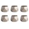 DII Decorative Geometric Napkin Ring Set, Triangle Band Silver, 6 Count