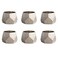 DII Decorative Geometric Napkin Ring Set, Triangle Band Silver, 6 Count