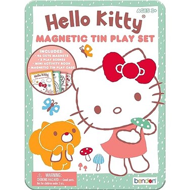 Bendon Hello Kitty Magnetic Tin Play Scene Kit, Imaginative Play, 59089
