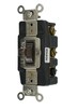 Leviton 20-Amp 120-Volt Toggle Double-Pole AC Quiet Switch, 1286, Brown