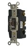 Leviton 20-Amp 120-Volt Toggle Double-Pole AC Quiet Switch, 1286, Brown