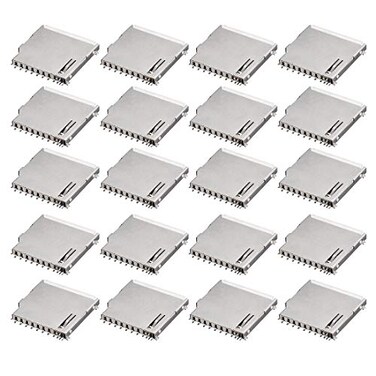uxcell SD Memory Card Socket Long Body 11 Pin PCB Mount Connector 20pcs