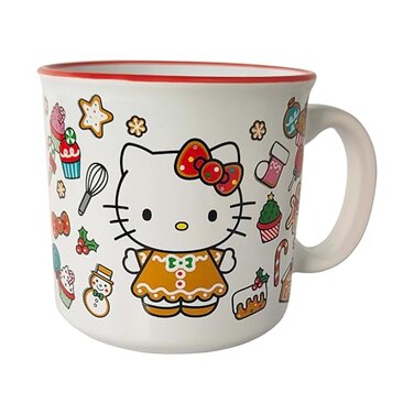 Silver Buffalo Sanrio Hello Kitty Gingerbread, Ceramic Camper Mug, 20oz
