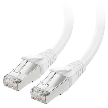 Cable Matters [Cat8 Certified] 40Gbps Shielded Cat 8 Cable, 50ft, White