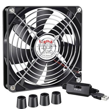 Wathai 140mm USB PC Case Computer Cooliing Fan 5V with Speed Controller