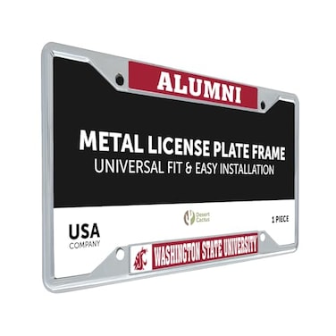 Desert Cactus Washington State Cougars WSU License Plate Frame (Alumni