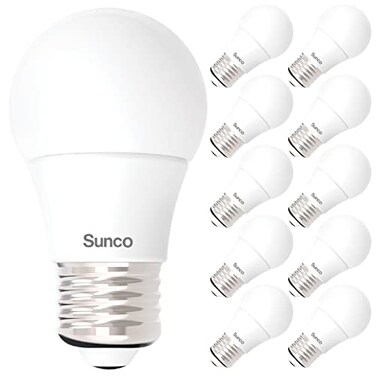 Sunco Lighting Sunco 10 Pack A15 LED Light Bulb, E26, 8W=60W, 5000K Daylight, Dimmable