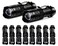 Mudder 10 Pack Mini LED Flashlights bulk 3 Mode Adjustable, Black, White Light