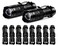 Mudder 10 Pack Mini LED Flashlights bulk 3 Mode Adjustable, Black, White Light