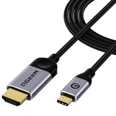 QGeeM 4K USB C to HDMI Cable 10FT for iPhone 16/15 Pro, MacBook, Galaxy