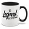 shop4ever Ceramic Coffee Mug The Legend Has Retired 11oz (Black Handle