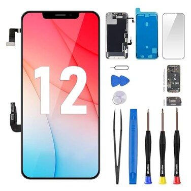 Risidamoy for iPhone 12 12 Pro Screen Replacement with Ear Speaker 6.1