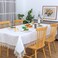 BrekSdat Lace Tablecloth Waterproof Fabric Washable Off White 60x84inch