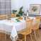 BrekSdat Lace Tablecloth Waterproof Fabric Washable Off White 60x84inch