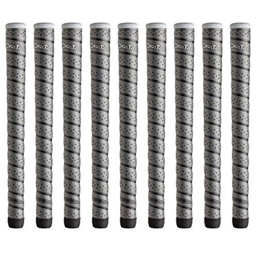 Winn Dri-Tac Wrap Oversize (1/8"Dark Gray Golf Grips - 9 Piece Bundle
