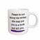 3dRose "Please Do Not Annoy The Writer Green" Ceramic Mug, 11 oz, Purple