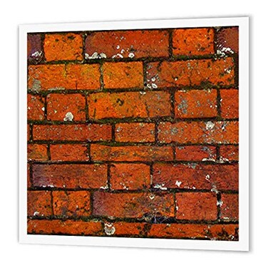 3dRose Brick Wall Pattern 10x10 Iron on Heat Transfer for White Material