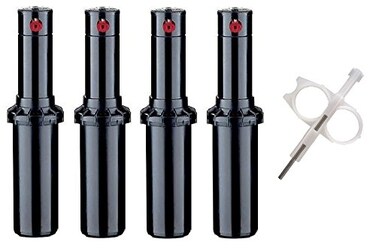 Hunter PGP-adj Rotor Sprinkler Heads - 4 Pack - Includes Adjustment Tool