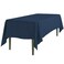 LTC LINENS LinenTablecloth 60 x 102-Inch Rectangular Polyester Tablecloth Navy Blue