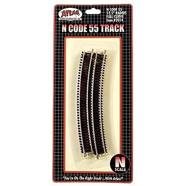 Atlas N Code 55 Nickel Silver 12.5" Radius Full Section Track (6Trains