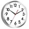AKCISOT 12 Inch Wall Clock, Silent Battery Operated Analog Clock, Silver