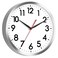 AKCISOT 12 Inch Wall Clock, Silent Battery Operated Analog Clock, Silver