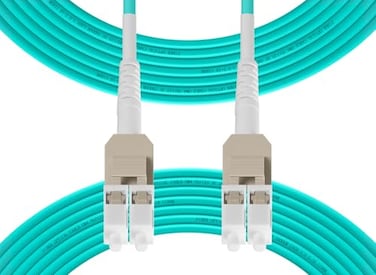FibergagaUniboot OM4 LC to LC Fiber Patch Cable Multimode, 0.2M(7 inch
