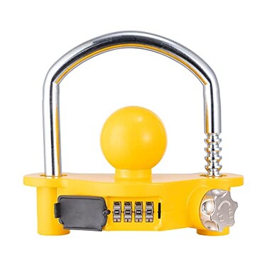HonesaLoc Trailer Hitch Lock with Combination Universal Adjustable Trailer Coupler