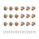 Oedema 20Pcs Mini Wood Unfinished Cabinet Knobs 0.69x0.55in Drawer Pulls