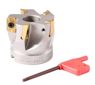 Accusize Industrial Tools Accusize 2 in Indexable Face Mill 3/4 in Arbor, Carbide APKT1604 Inserts