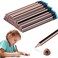 Seajan 48 Pcs Jumbo Pencils Big Thick Triangular Grip with Eraser, Black