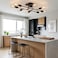TULUCE Modern Ceiling Light, Black 8 Light Sputnik Ceiling Light Fixture