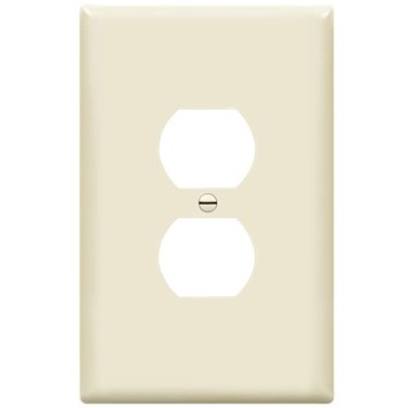 ENERLITES Oversized Duplex Outlet Covers, Jumbo Wall Plate, Light Almond