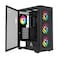Apevia Evolution-BK Mid Tower Gaming PC Case with 6X 120MM PWM ARGB Fans