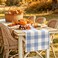 yuboo Light Blue Gingham Table Runner 72 inches Long, Buffalo Plaid Home Decor
