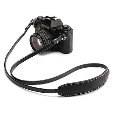 CANPIS Padded Leather Camera Neck Shoulder Strap for Mirrorless CP005 BK