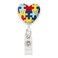 GRAPHICSMORE Autism Awareness Diversity Puzzle Pieces Heart Lanyard Retractable, White