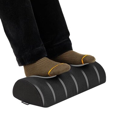 Mind Reader Foot Rest, Under Desk at Work, Ergonomic, Office, Foam, Black