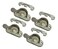QCAA Steel Window Sash Lock, CTC 2", Satin Nickel, 4 Pack, Made in Taiwan