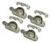 QCAA Steel Window Sash Lock, CTC 2", Satin Nickel, 4 Pack, Made in Taiwan