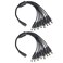 Security-01 2-Pack 1 to 8 Way DC Power Splitter Cable, Plug 5.5mm x 2.1mm