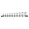 TONE Socket Set 6-Point with Socket Holder HS310 3/8" Inch Drive 10-Piece