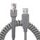 SinLoon Symbol Ls2208 USB to RJ45 Coiled Spiral Extension Cable,10ft,Grey