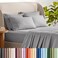 Bare Home Sheet Set 1800 Ultra-Soft with 2 Pillowcases (Twin, Light Grey