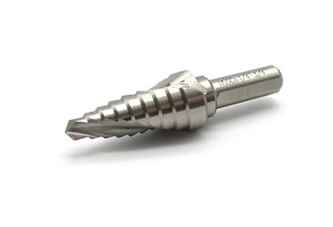 TEMO M35 Cobalt Spiral Step Drill Unibit Bit 1/4"-3/4" 9 Size, 3/8" Shank